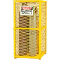 Armoire de rangement pour bouteilles &agrave; gaz, nbre de bouteilles: 9, 30" , 30" , 71-3/4" , Jaune NTL Industrial