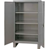 Armoire tr&egrave;s robuste, Acier, 3 Tablettes, 66" h x 48" la x 24" P, Gris NTL Industrial