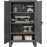Armoire tr&egrave;s robuste, Acier, 3 Tablettes, 66" h x 60" la x 24" P, Gris NTL Industrial