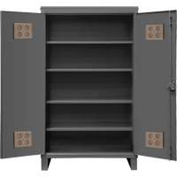 Armoire ext&eacute;rieure robuste, Acier, 4 Tablettes, 78" h x 60" la x 24" P, Gris NTL Industrial