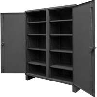 Armoire tr&egrave;s robuste, Acier, 8 Tablettes, 78" h x 72" la x 24" P, Gris NTL Industrial