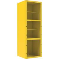 Armoire pour le contr&ocirc;le des d&eacute;versements, 1 Tablettes, 72" h x 24" la x 24" p, Acier, Jaune NTL Industrial