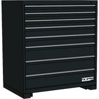 Modular Drawer Cabinet, 8 Drawers, 60" W x 24" D x 40" H, Black NTL Industrial