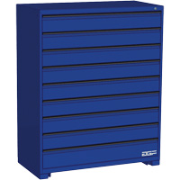 Modular Drawer Cabinet, 9 Drawers, 48" W x 24" D x 60" H, Blue NTL Industrial