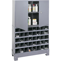 Modular Small Parts Storage Unit, Steel, 0 Drawers, 33-3/4" x 12-1/4" x 53-1/2", Grey FN376 | NTL Industrial