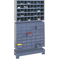 Modular Small Parts Storage Unit, Steel, 48 Drawers, 33-3/4" x 12-1/4" x 58-3/8", Grey FN377 | NTL Industrial