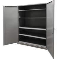 Storage Cabinet, Steel, 4 Shelves, 78" H x 48" W x 24" D, Grey FN427 | NTL Industrial