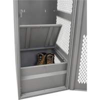 Gear Locker with Door, Steel, 24" W x 24" D x 72" H, Grey FN466 | NTL Industrial