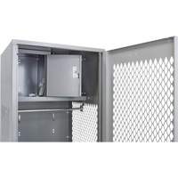 Gear Locker, Steel, 24" W x 18" D x 72" H, Grey FN469 | NTL Industrial