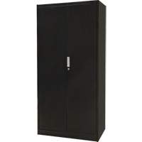 Combination Storage Cabinet, 36" W x 18" D x 72" H, Black NTL Industrial