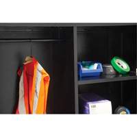Combination Storage Cabinet, 36" W x 18" D x 72" H, Black NTL Industrial