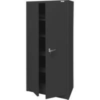 Armoire d'entreposage, Acier, 4 Tablettes, 66" h x 30" la x 15" P, Noir NTL Industrial