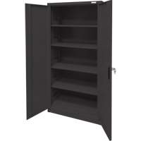 Storage Cabinet, Steel, 4 Shelves, 78" H x 36" W x 24" D, Black NTL Industrial