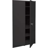 Storage Cabinet, Steel, 4 Shelves, 78" H x 36" W x 24" D, Black NTL Industrial