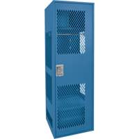 Gear Locker with Door, Steel, 24" W x 18" D x 72" H, Dark Blue NTL Industrial