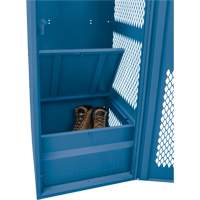 Gear Locker with Door, Steel, 24" W x 18" D x 72" H, Dark Blue NTL Industrial