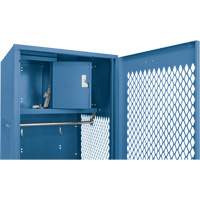 Gear Locker with Door, Steel, 24" W x 18" D x 72" H, Dark Blue NTL Industrial