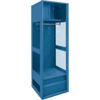 Gear Locker, Steel, 24" W x 18" D x 72" H, Dark Blue NTL Industrial