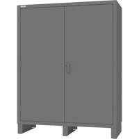 Armoire &agrave; portes encastr&eacute;es standards, Acier, 60" la x 24" p x 78" h, Gris NTL Industrial
