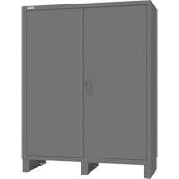 Armoire avec barre de suspension et portes encastr&eacute;es standards, Acier, 78" h x 60" la x 24" P, Gris NTL Industrial