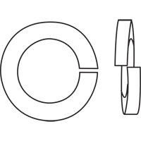 Rondelle d'arr&ecirc;t fendue, 1/4", Zinc jaune NTL Industrial