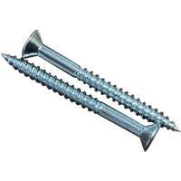 Flat SOC Wood Screws, #10 x 2" L, Zinc Plated NTL Industrial