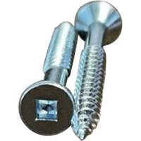 Flat SOC Wood Screws, #10 x 2" L, Zinc Plated NTL Industrial