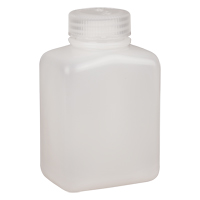 Easy-Grip Space-Saver Bottles, Rectangular, 8 oz., Plastic NTL Industrial