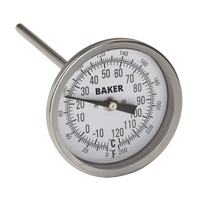 Thermom&egrave;tres bilames, Contact, Analogique, 0-250°F (-20-120°C) NTL Industrial