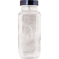 Bottle, Square, 8 fl. Oz., Glass NTL Industrial