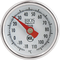 1" Dial Thermometer Celsius Only with Calibration Sleeve, Contact, Analogue, 0.4-230°F (-18-110°C) IC665 | NTL Industrial