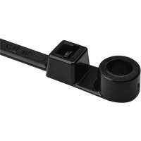 1-Piece Screw Mount Cable Ties, 12-2/5" Long, 50 lbs. Tensile Strength, Black NTL Industrial