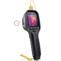 24:1 Spot IR Thermal Imaging Camera with Bullseye Laser & Type K Thermocouple, 160 x 120 pixels, -10° - 45°C (14° - 113°F), 70 mK NTL Industrial