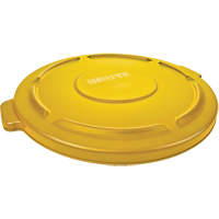 Couvercles ronds Brute, Couvercle plat, Plastique/Poly&eacute;thyl&egrave;ne, Convient aux contenants 22" dia. NTL Industrial