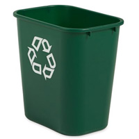 Medium Recycling Wastebasket, Deskside, Plastic, 28 US Qt. NTL Industrial