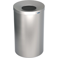 R&eacute;cipient &agrave; d&eacute;chets pour halls, Acier inoxydable, 33 gal. US NTL Industrial