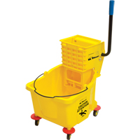 Mop Bucket and Wringer, Side Press, 9.5 US Gal.(38 Quart), Yellow NTL Industrial
