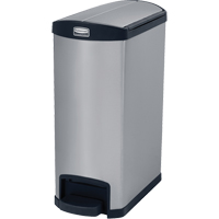 Slim Jim&reg; Waste Container, Stainless Steel, 13 US gal. Capacity NTL Industrial