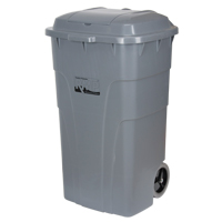Roll Out Garbage Bin, Polyethylene, 65 US gal. NTL Industrial