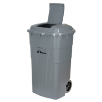 Roll Out Garbage Bin, Polyethylene, 65 US gal. NTL Industrial