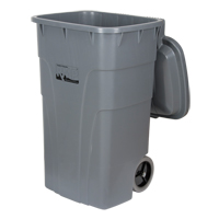 Roll Out Garbage Bin, Polyethylene, 65 US gal. NTL Industrial