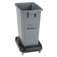 Recycling & Waste Receptacle Dolly, Polypropylene, Black, Fits: 17-1/4" x 12-1/2" JH483 | NTL Industrial