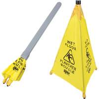 "Wet Floor" Pop-Up Safety Cone, Bilingual with Pictogram JI455 | NTL Industrial