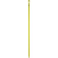 Ultra Hygiene Handle, Broom/Scraper/Squeegee, Yellow, Ergonomic, 59" L NTL Industrial