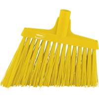 Angle Broom Head, X-Coarse Bristles, 12", Polyester, Yellow NTL Industrial