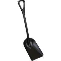 One-Piece Hygienic Shovel, 10" x 6" Blade, 37-1/2" Length, Plastic, Black NTL Industrial