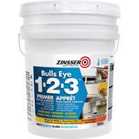 Bulls Eye 1-2-3&reg; Water-Base Primer, 18.9 L, Pail, White NTL Industrial