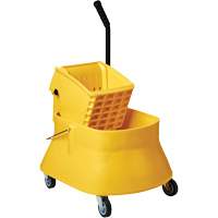 Ensemble de seau pour vadrouille et essoreuse Champ, Pression lat&eacute;rale, 7,5 gal. US (30 pintes), Jaune NTL Industrial