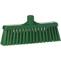 T&ecirc;te de balai droit, Crins Moyen, 12", Polyester, Vert NTL Industrial
