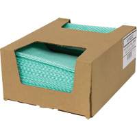 SaniWorks&reg; Choice Counter Cloths, Green/White NTL Industrial